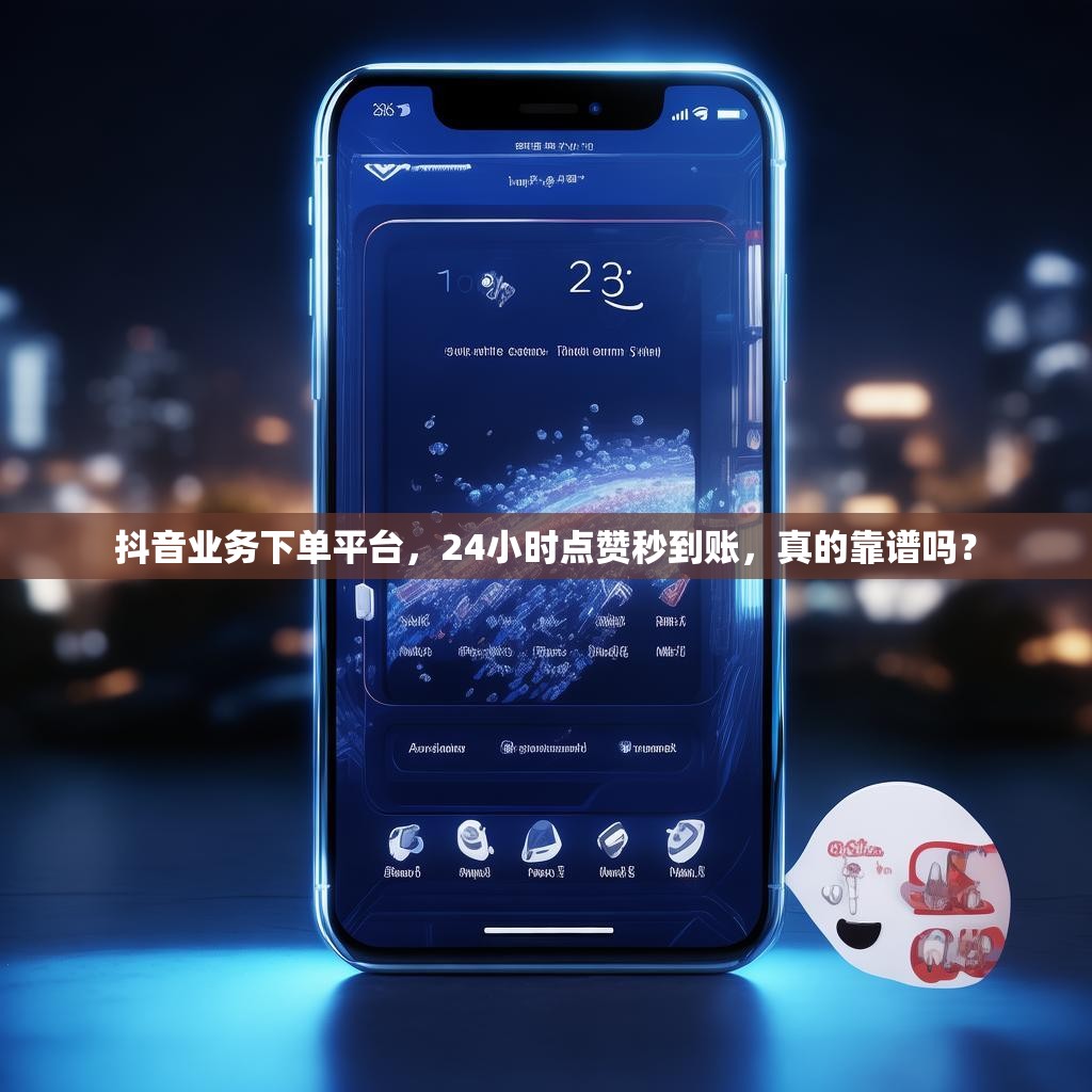抖音业务下单平台，24小时点赞秒到账，真的靠谱吗？