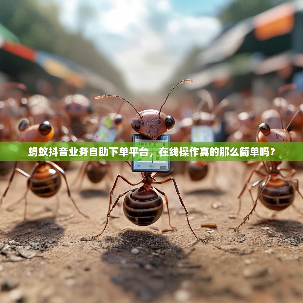 蚂蚁抖音业务自助下单平台,在线操作真的那么简单吗? 蚂蚁抖音业务自助下单平台,在线操作真的那么简单吗?