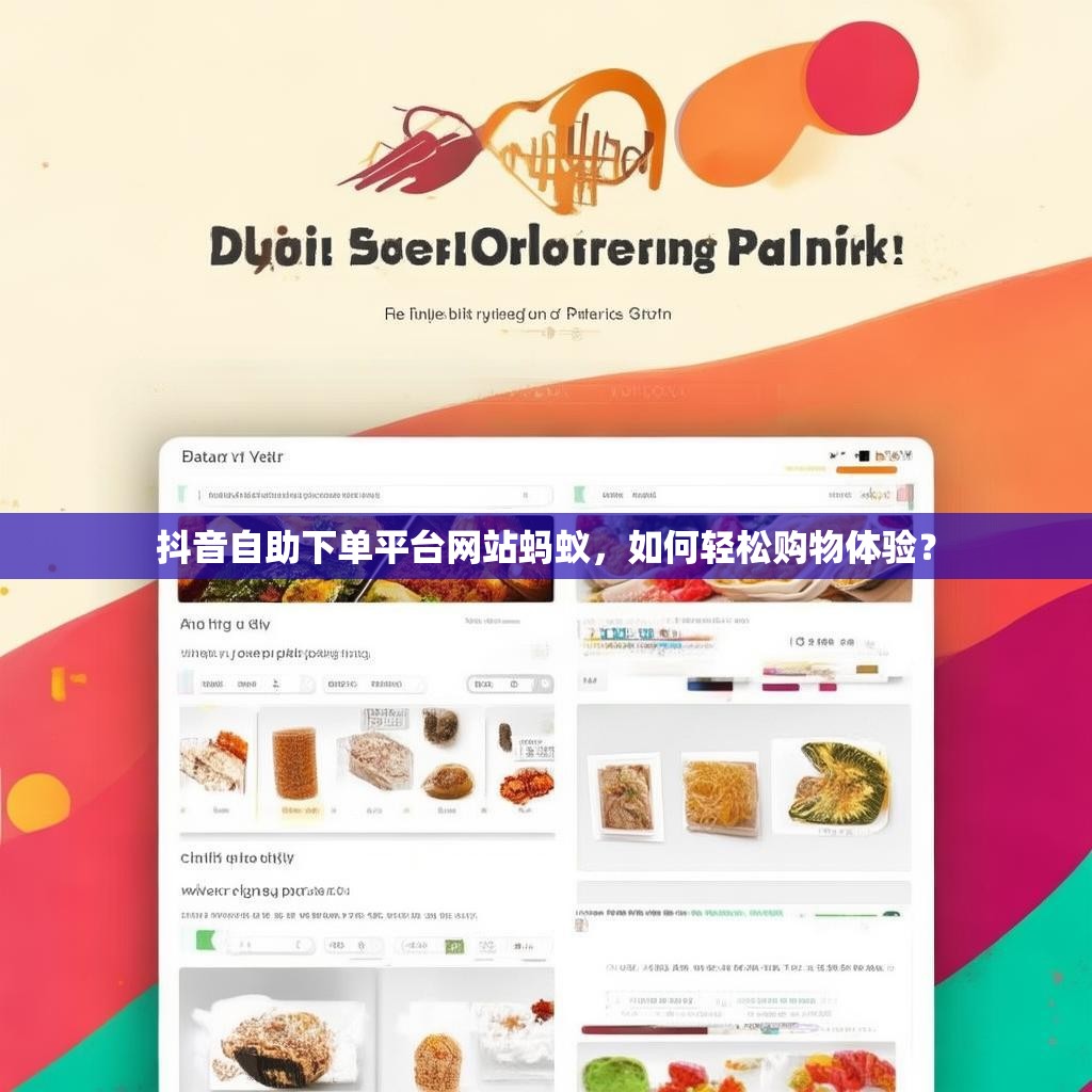 抖音自助下单平台网站蚂蚁，如何轻松购物体验？