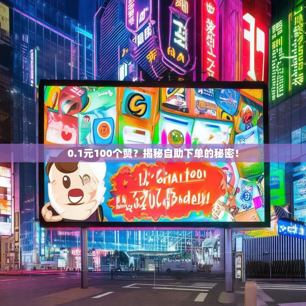 0.1元100个赞？揭秘自助下单的秘密！