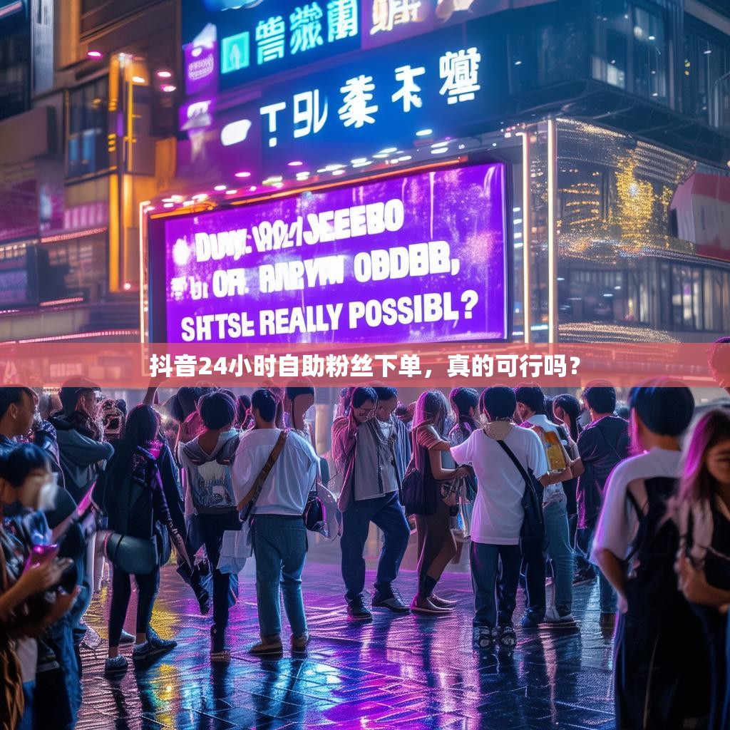 抖音24小时自助粉丝下单，真的可行吗？