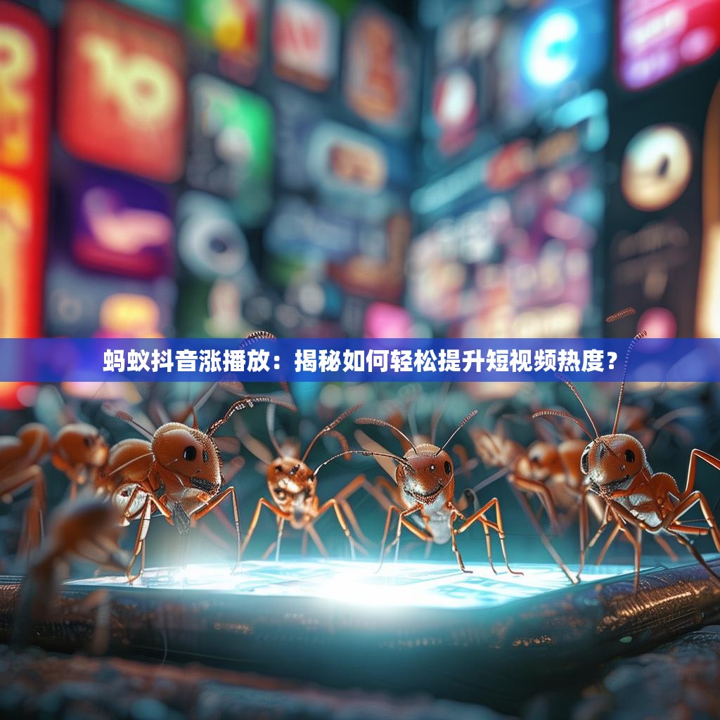 蚂蚁抖音涨播放：揭秘如何轻松提升短视频热度？