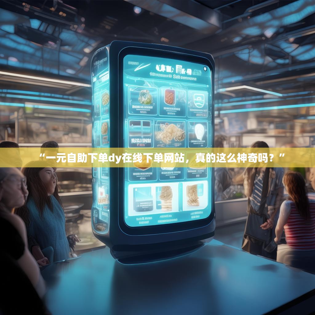 “一元自助下单dy在线下单网站，真的这么神奇吗？”