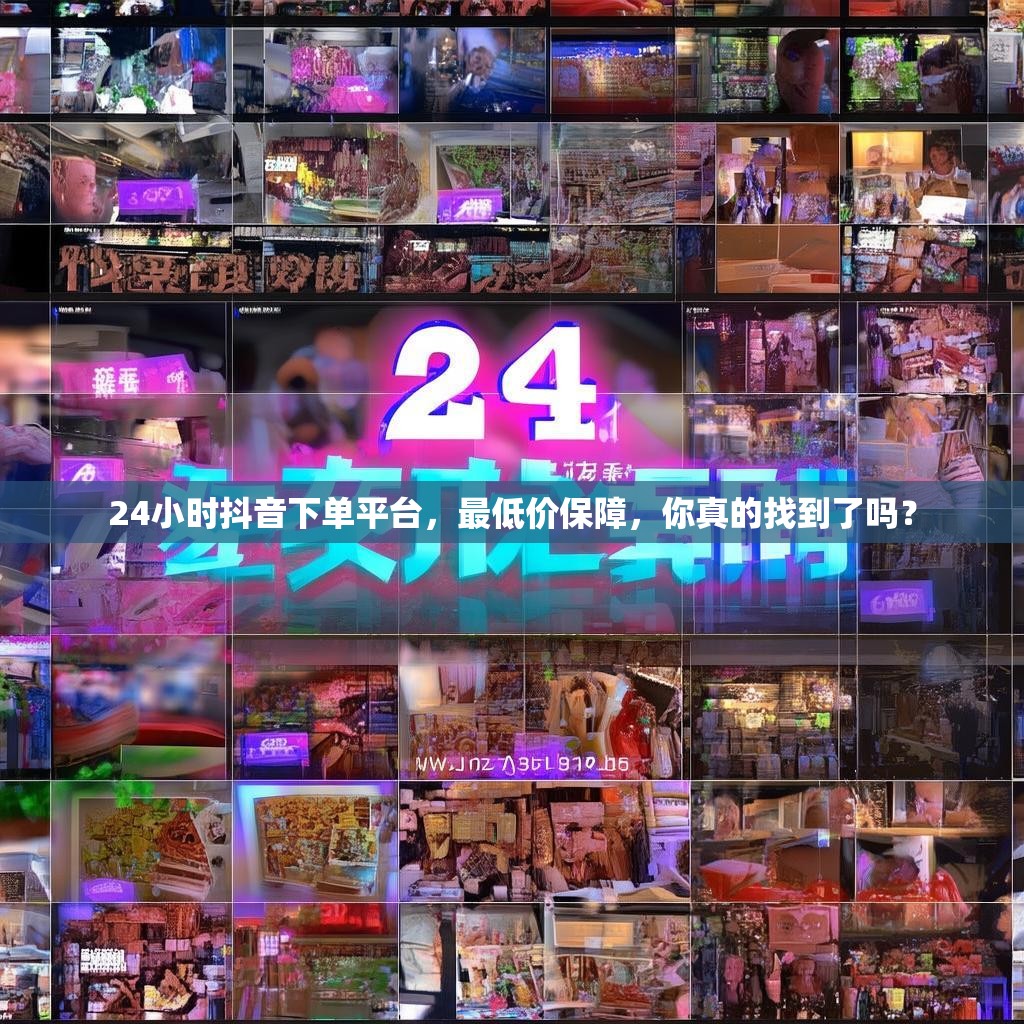 24小时抖音下单平台，最低价保障，你真的找到了吗？