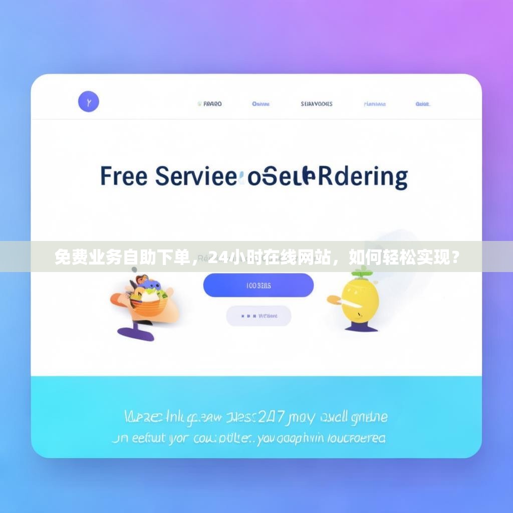 免费业务自助下单，24小时在线网站，如何轻松实现？