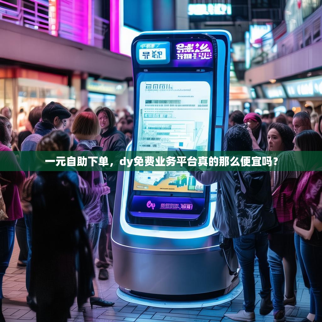 一元自助下单,dy免费业务平台真的那么便宜吗? 一元自助下单,dy免费业务平台真的那么便宜吗?