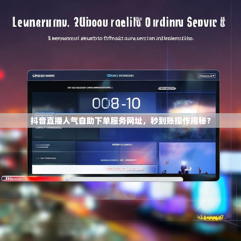 抖音直播人气自助下单服务网址，秒到账操作揭秘？