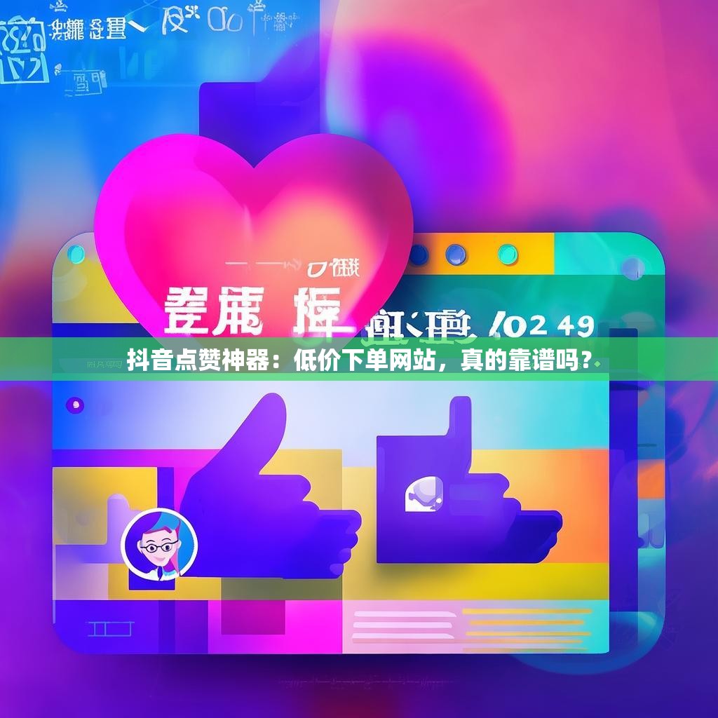 抖音点赞神器：低价下单网站，真的靠谱吗？