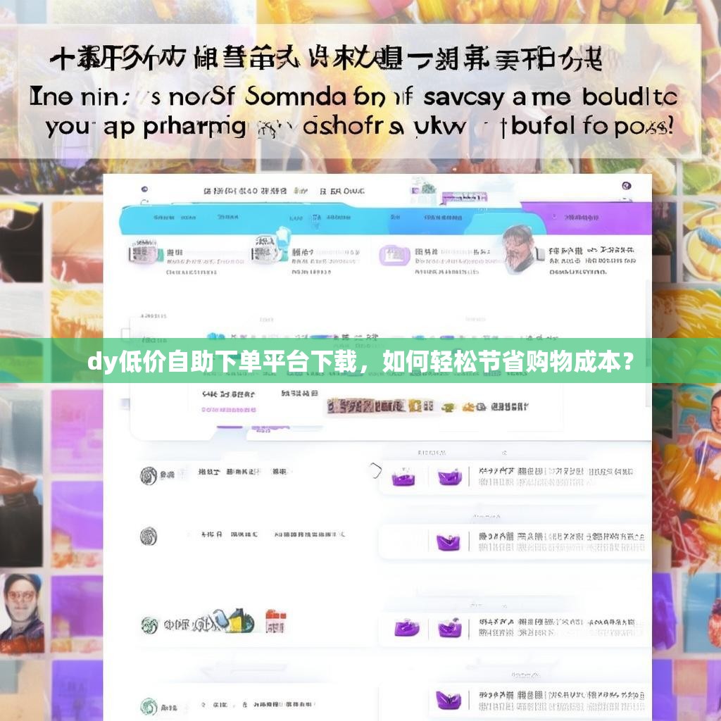dy低价自助下单平台下载，如何轻松节省购物成本？