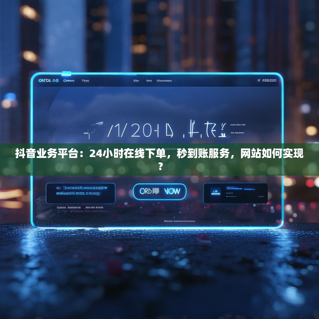 抖音业务平台：24小时在线下单，秒到账服务，网站如何实现？