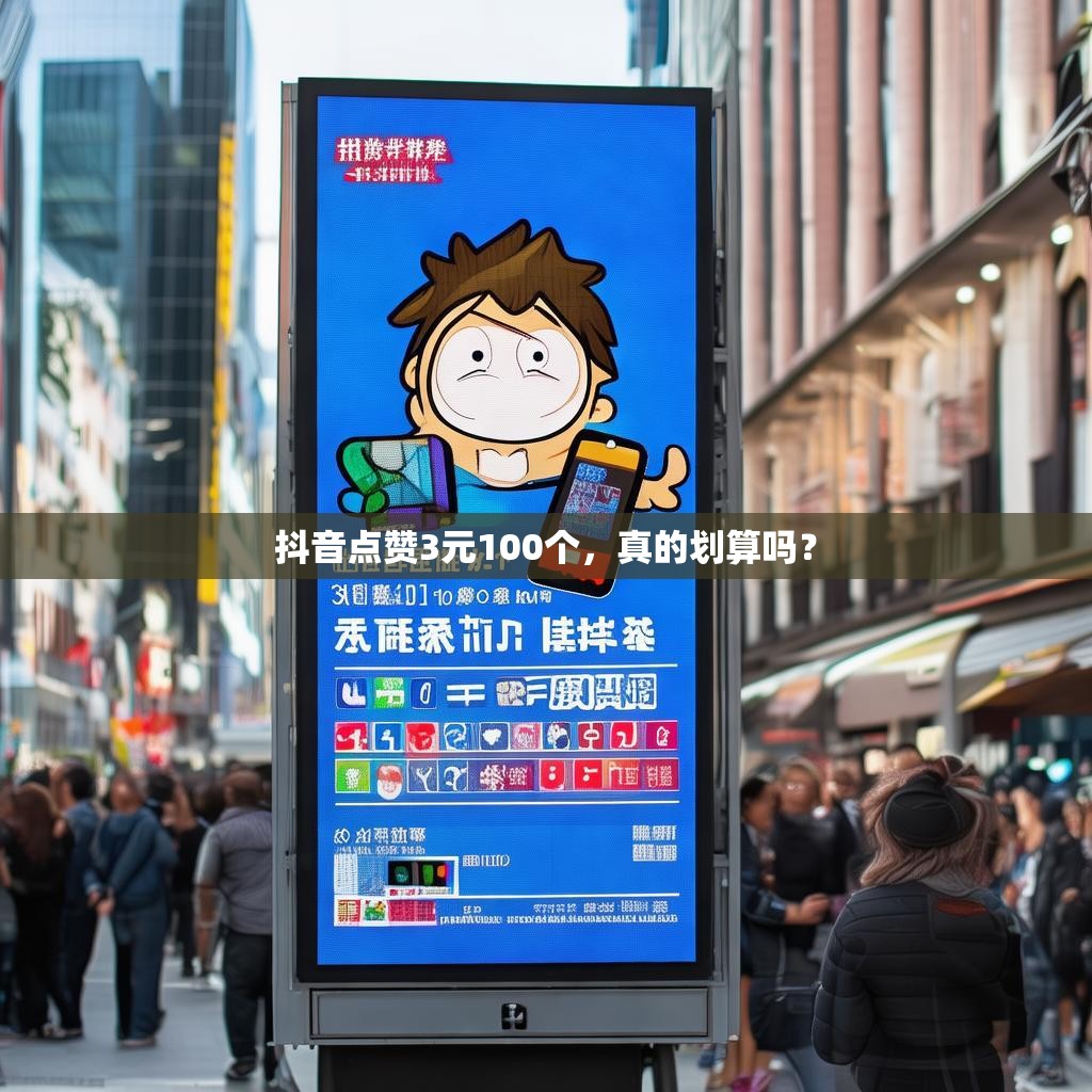 抖音点赞3元100个，真的划算吗？