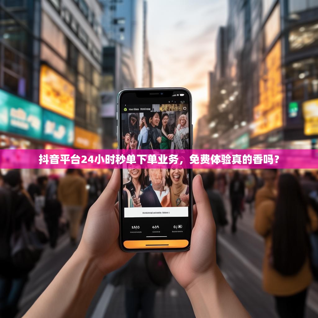 抖音平台24小时秒单下单业务，免费体验真的香吗？