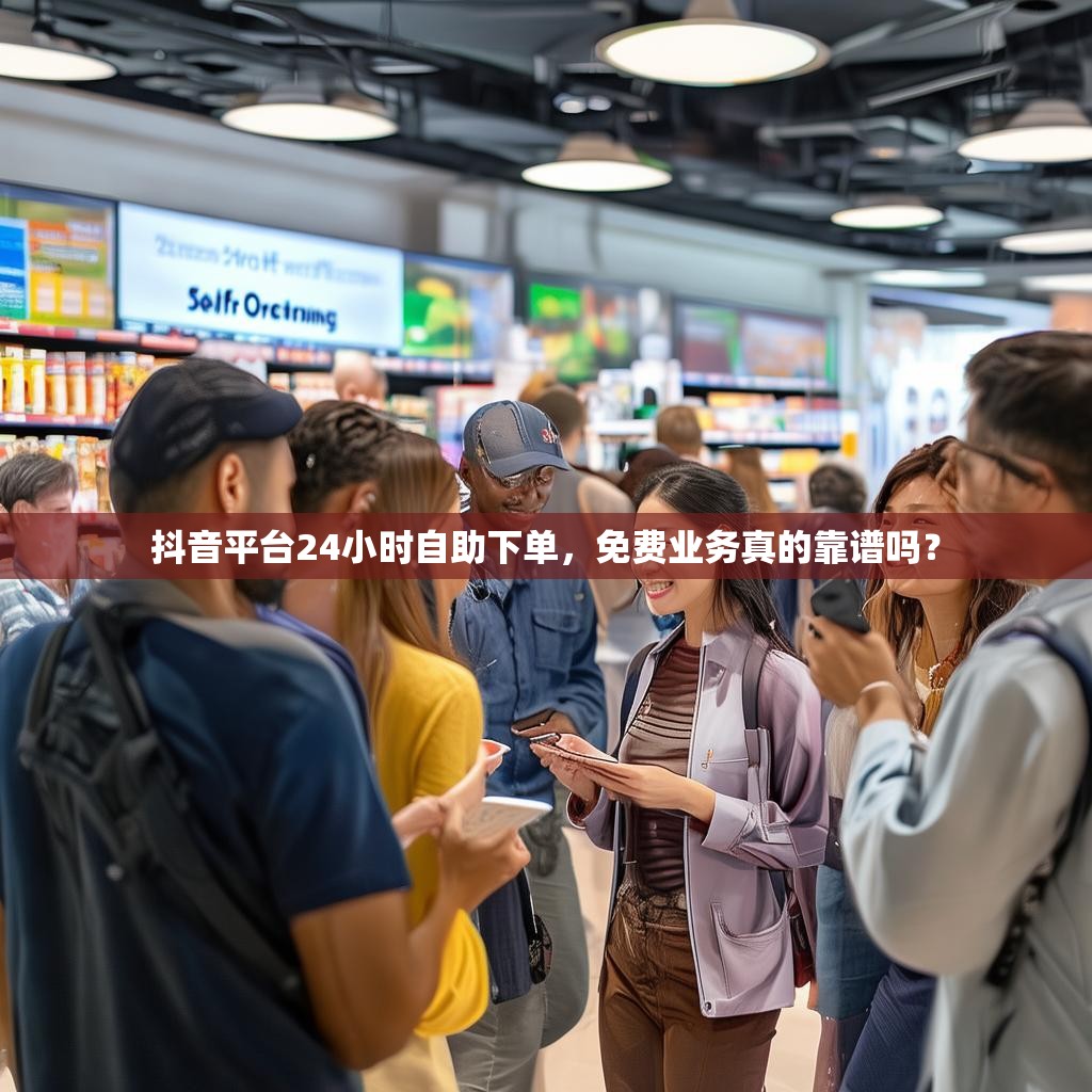 抖音平台24小时自助下单，免费业务真的靠谱吗？