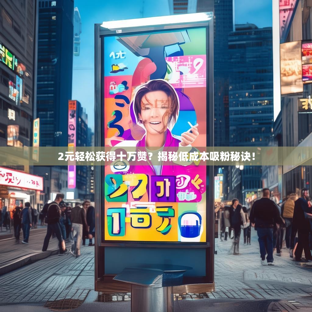 2元轻松获得十万赞？揭秘低成本吸粉秘诀！