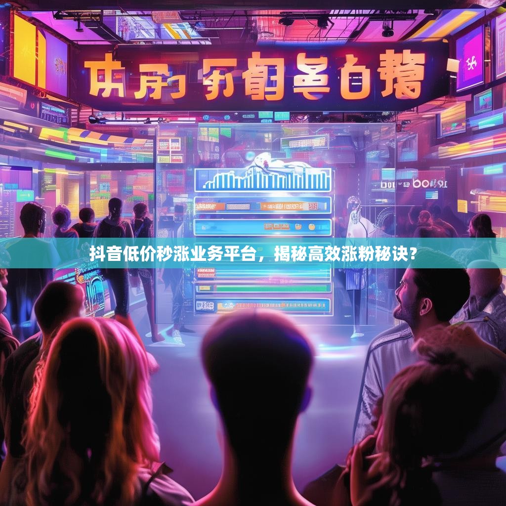 抖音低价秒涨业务平台,揭秘高效涨粉秘诀? 抖音低价秒涨业务平台,揭秘高效涨粉秘诀?