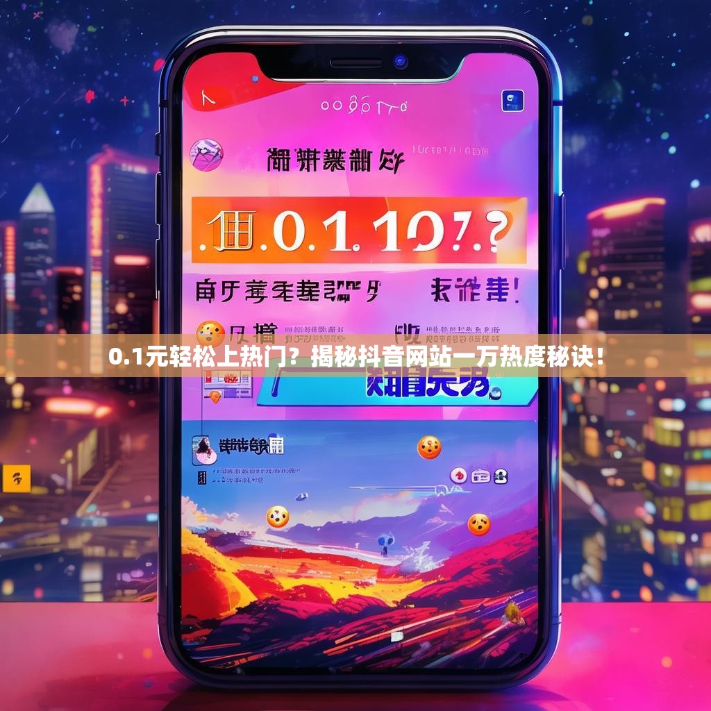 0.1元轻松上热门？揭秘抖音网站一万热度秘诀！