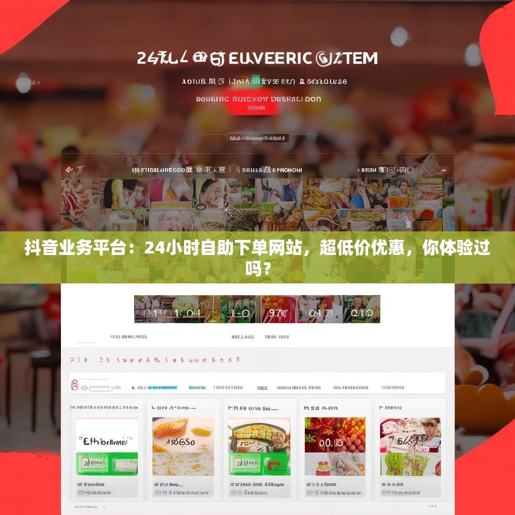 抖音业务平台：24小时自助下单网站，超低价优惠，你体验过吗？