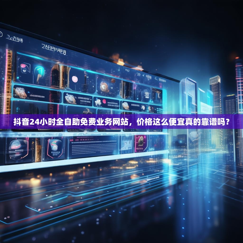 抖音24小时全自助免费业务网站，价格这么便宜真的靠谱吗？