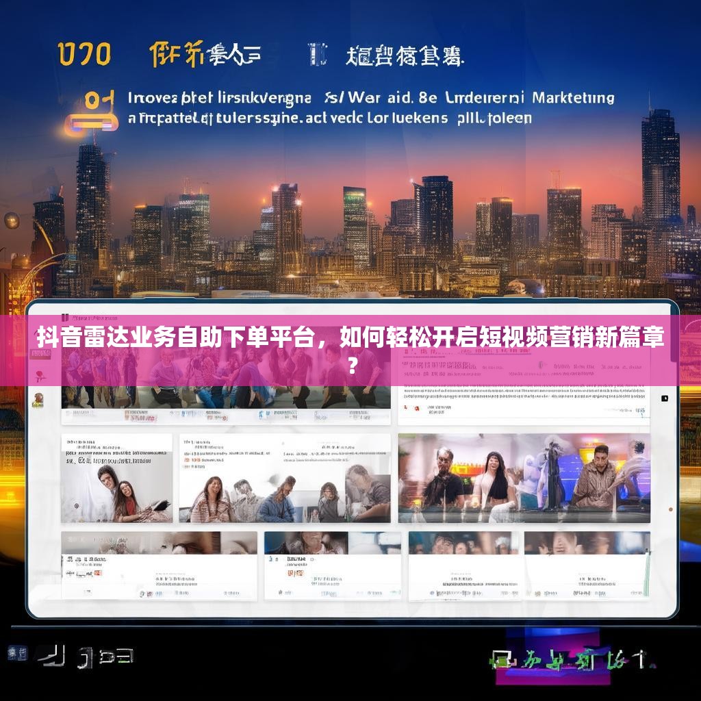 抖音雷达业务自助下单平台，如何轻松开启短视频营销新篇章？