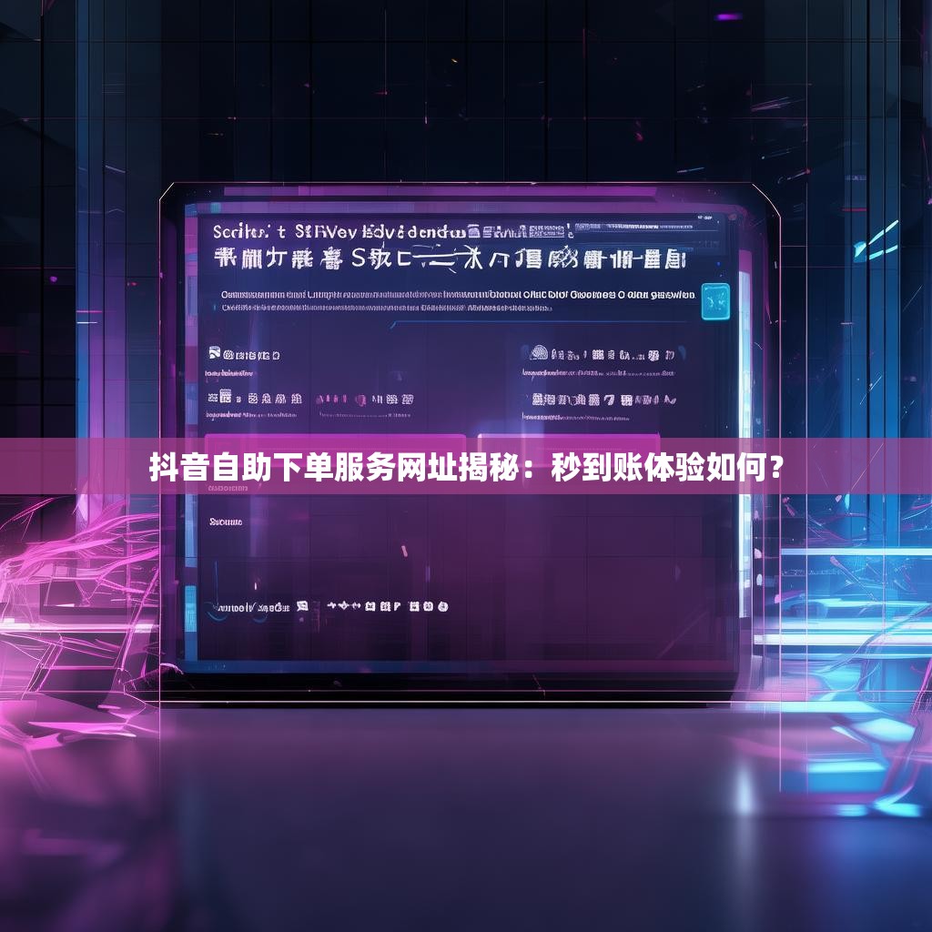 抖音自助下单服务网址揭秘：秒到账体验如何？