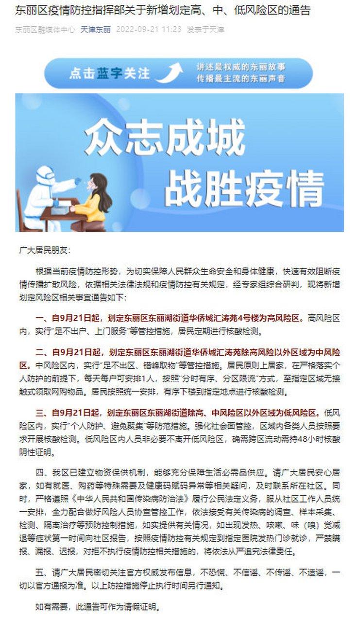 天津河北区和东丽区疫情最新消息（确诊病例详情、管控范围）