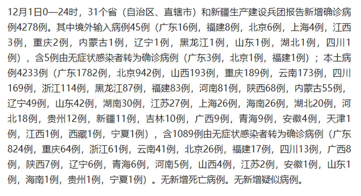 国家卫健委：昨日新增本土确诊及无症状感染者病例数情况